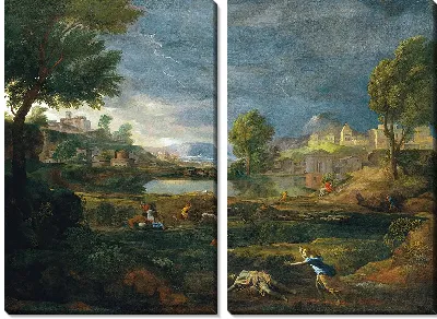 Картина Пейзаж во время грозы с Пирамом и Фисбой