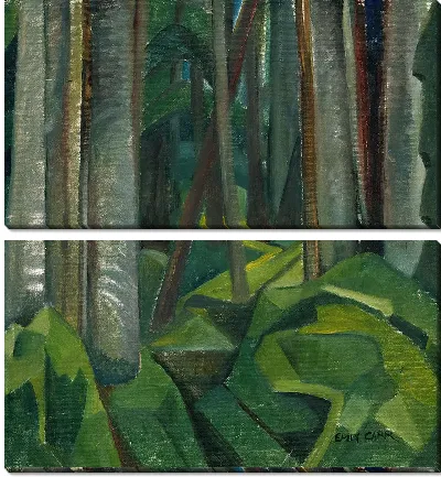 Картина Без названия (лесная сцена)