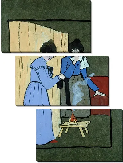 Картина Лондонская студенческая поездка (сжигание носка спиртовкой)