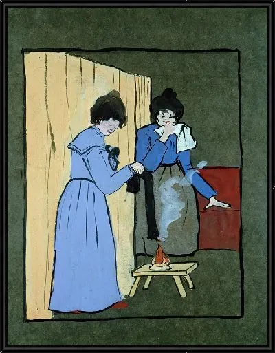 Картина Лондонская студенческая поездка (сжигание носка спиртовкой)