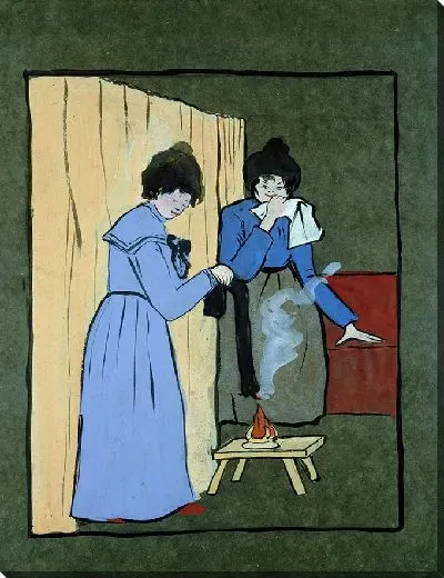 Картина Лондонская студенческая поездка (сжигание носка спиртовкой)