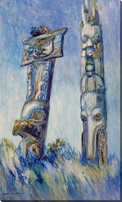 Картина Тотемы хайда, Ча-атль, остров Королевы Шарлотты-1