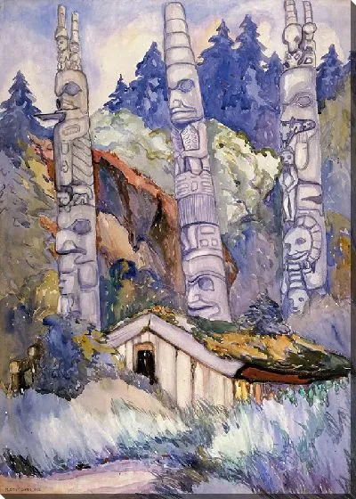 Картина Тотемы хайда, Ча-атль, остров Королевы Шарлотты