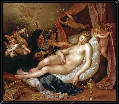 Спящая Даная готовится принять Юпитера