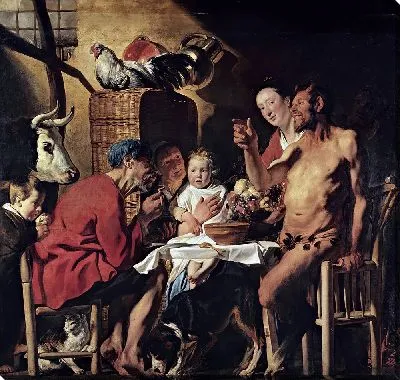 Картина Сатир и крестьянин