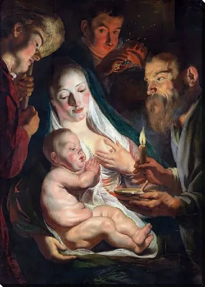 Картина Святое семейство с пастухами