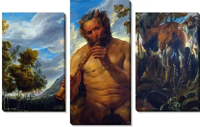 Сатир, играющий на свирели (Детство Юпитера) (фрагмент)