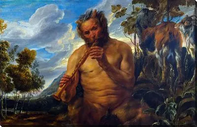 Сатир, играющий на свирели (Детство Юпитера) (фрагмент)