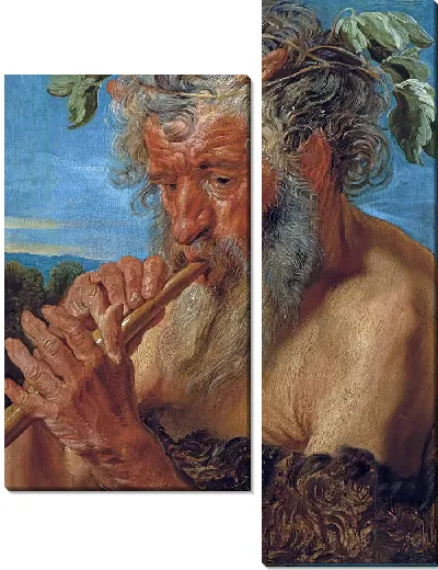 Картина Сатир, играющий на флейте