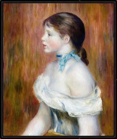 Девушка с голубой лентой