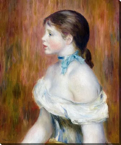 Девушка с голубой лентой