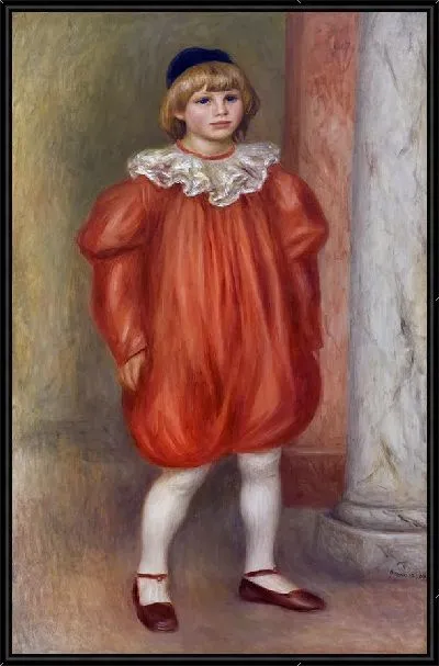 Картина Клод Ренуар в костюме клоуна