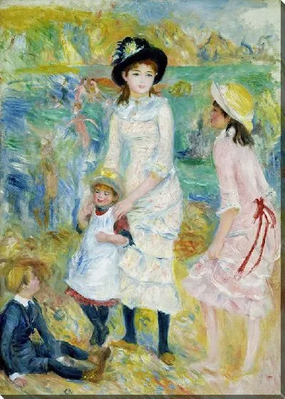 Картина Дети на берегу моря, Гернси