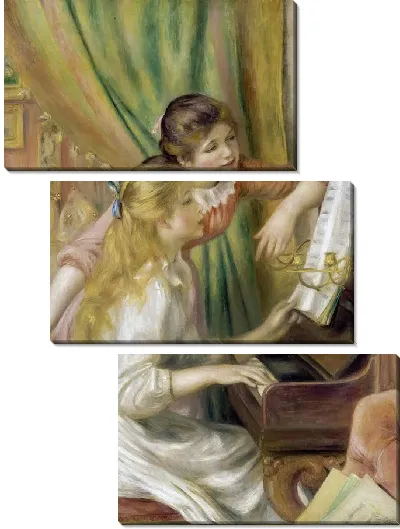 Картина Молодые девушки за фортепиано