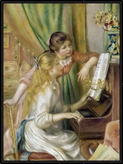 Картина Молодые девушки за фортепиано