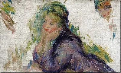 Женщина, опирающаяся на локти