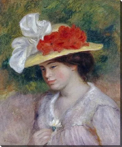 Картина Женщина в цветочной шляпе