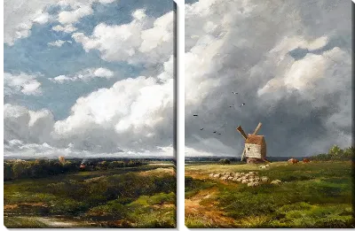 Модульная картина Пейзаж с мельницей (Landscape with a Mill)