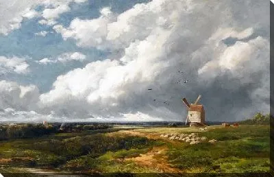 Картина маслом Пейзаж с мельницей (Landscape with a Mill)