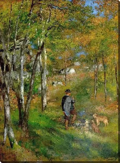Картина Художник Ле Кёр на охоте в лесу Фонтенбло