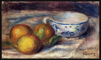 Натюрморт с лимонами и чашкой