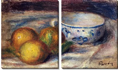 Натюрморт с лимонами и чашкой