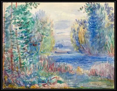 Картина Речной пейзаж, 1890 г.