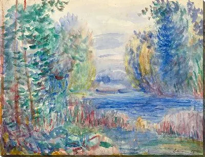 Картина Речной пейзаж, 1890 г.