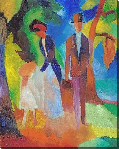 Картина Люди у Голубого озера