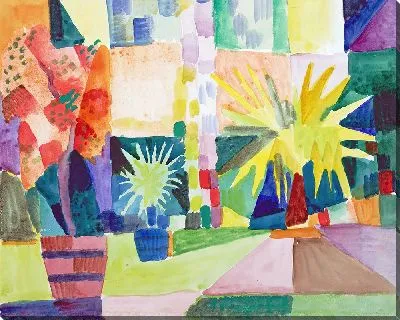 Сад на озере Тун (Гранатовое дерево и пальма в саду), 1914 г.