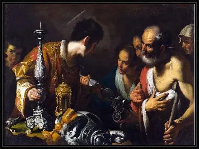 Святой Лаврентий раздает сокровища Церкви