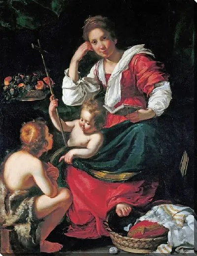 Картина Мадонна с младенцем и младенцем Святым Иоанном