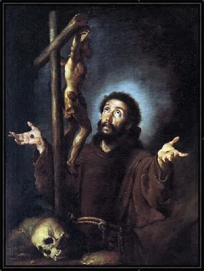 Картина Святой Франциск Ассизский поклоняется Распятию