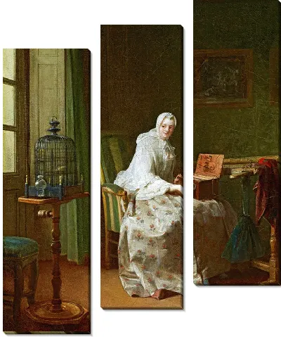 Дама с птицей-шарманкой