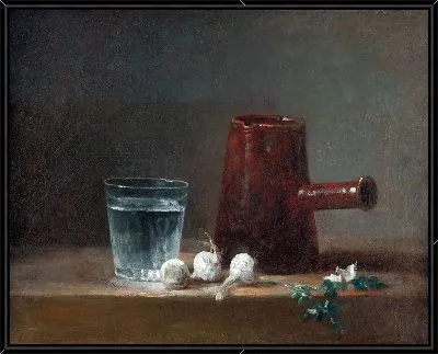 Стакан воды и кофейник