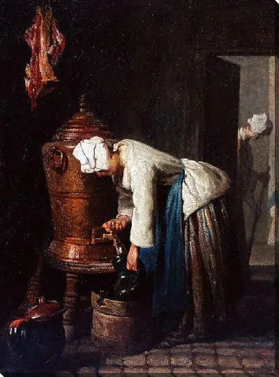 Картина Женщина черпает воду из цистерны