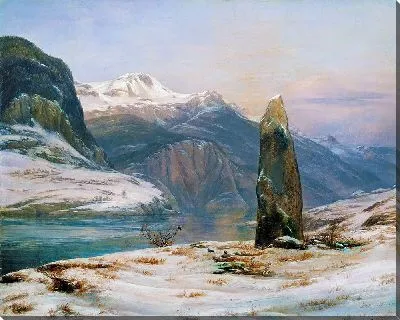 Картина Зима в Согне-фьорде