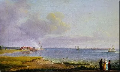 Картина Вид на Эресунн возле известкового завода