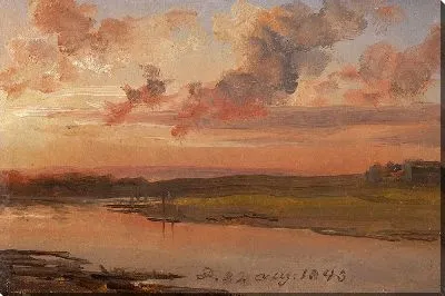 Картина Эльба вечером