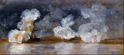 Картина Дым от выстрелов пушек