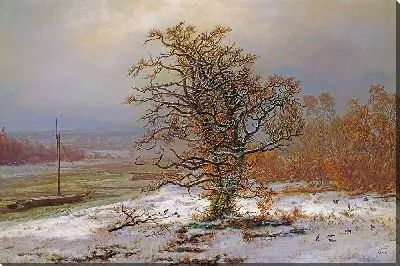 Картина Дуб у Эльбы зимой