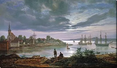 Картина Ларвик при лунном свете