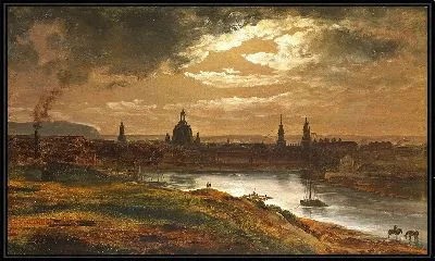 Дрезден при лунном свете