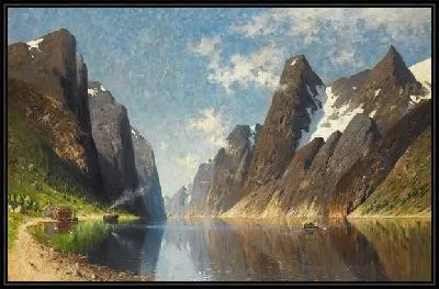 Картина Горное озеро (Mountain lake) №7