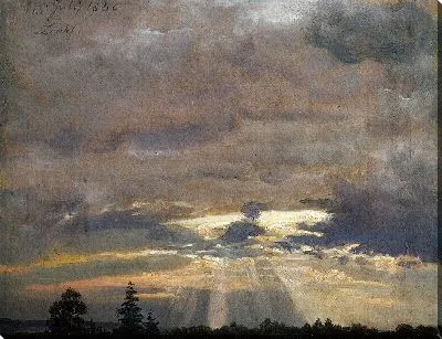 Картина Исследование облаков с солнечными лучами