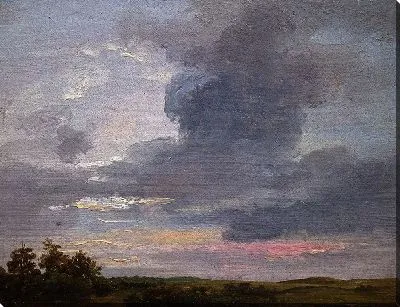 Картина Исследование облаков над плоским ландшафтом