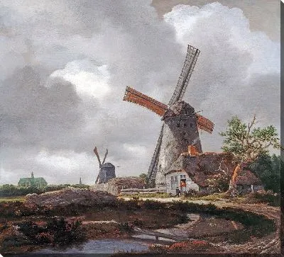 Пейзаж с ветряными мельницами близ Харлема