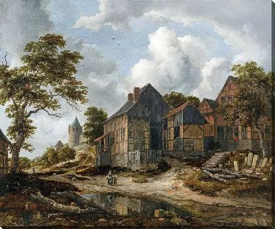 Картина Фермерские дома на большой дороге