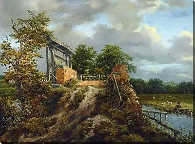 Картина Мост со шлюзом (главный вид)