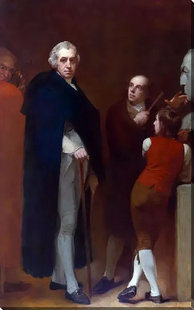 Картина Джон Флаксман создает бюст Уильяма Хейли